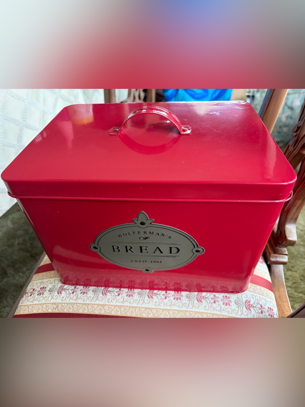 Wolferman's ESTD. 1888 Red Bread Box